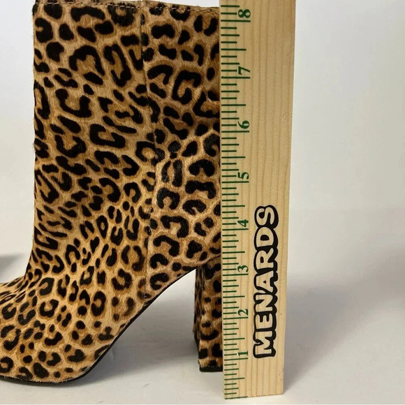 STEVE MADDEN Leopard Print Calf Hair Ankle Boots 8.5M Zipper Closure - Picture 11 of 11